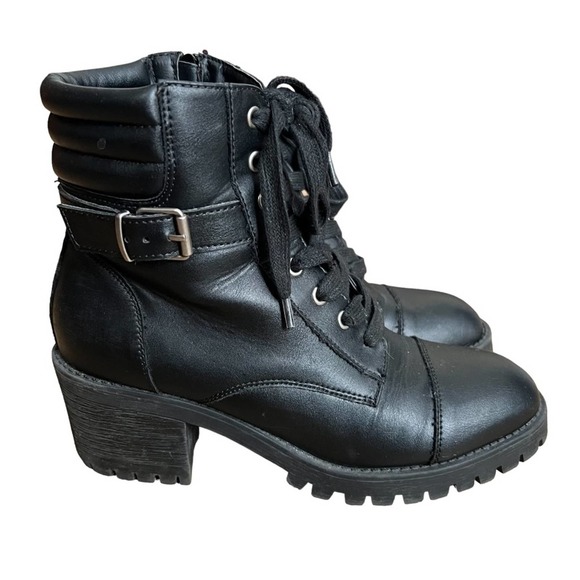 Steve Madden Shoes - Madden NYC Harrlee Women's Combat Boots Black